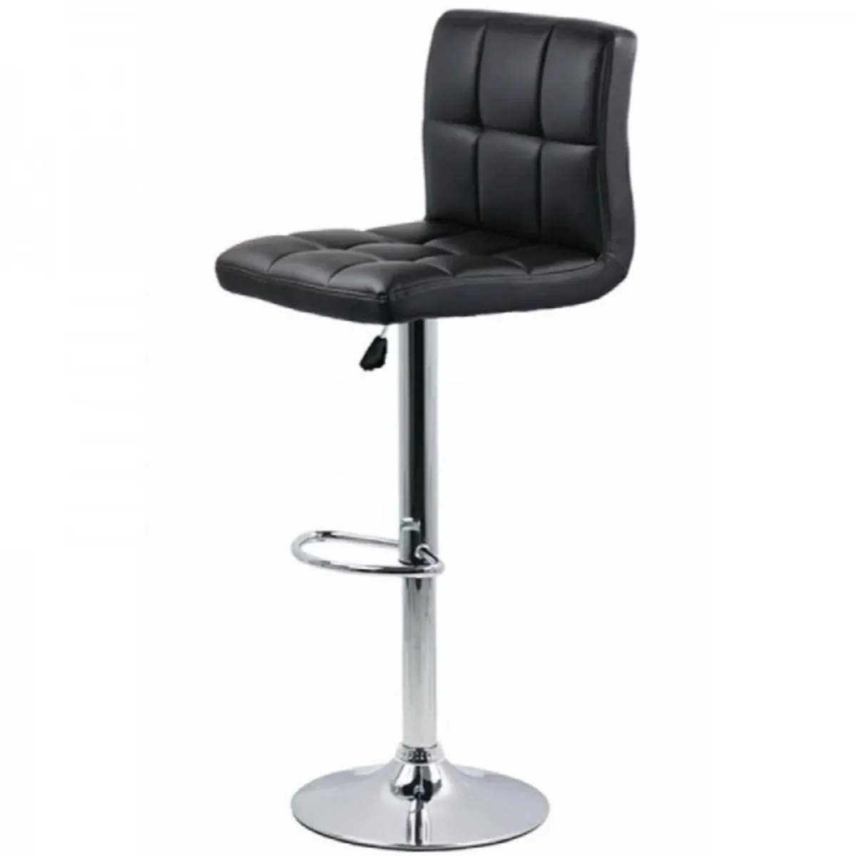 Set 2 scaune bar Bedora Square piele ecologica negru