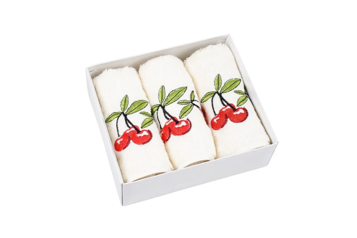 Set 3 prosoape de bucătărie Bedora Cherries 30x50cm 100% bumbac