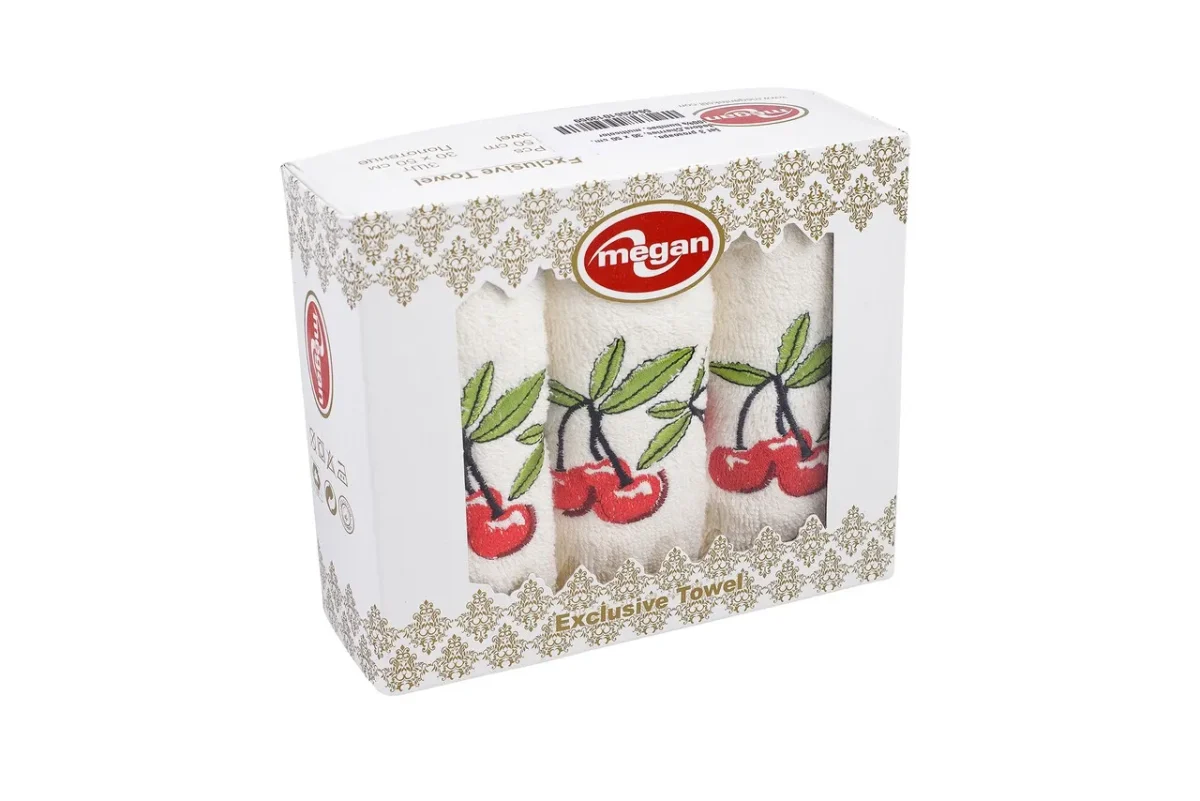 Set 3 prosoape de bucătărie Bedora Cherries 30x50cm 100% bumbac
