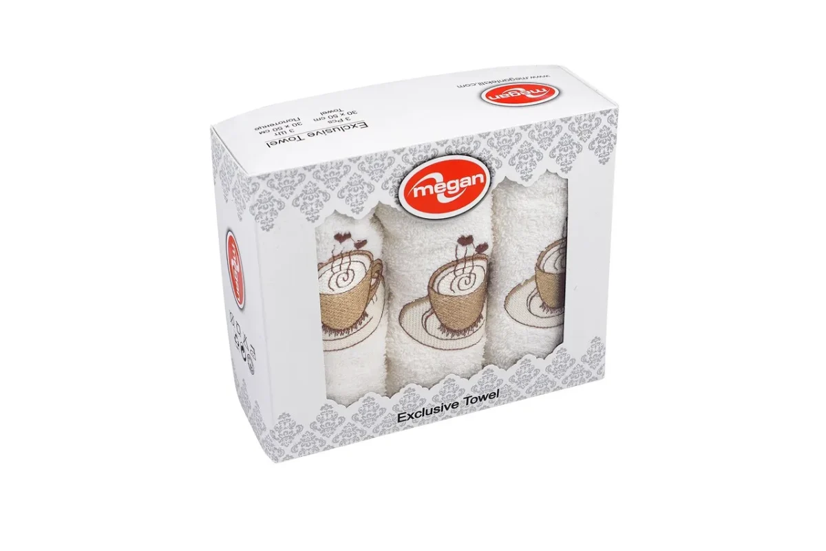 Set 3 prosoape de bucătărie Bedora Coffe with Love 30x50cm 100% bumbac