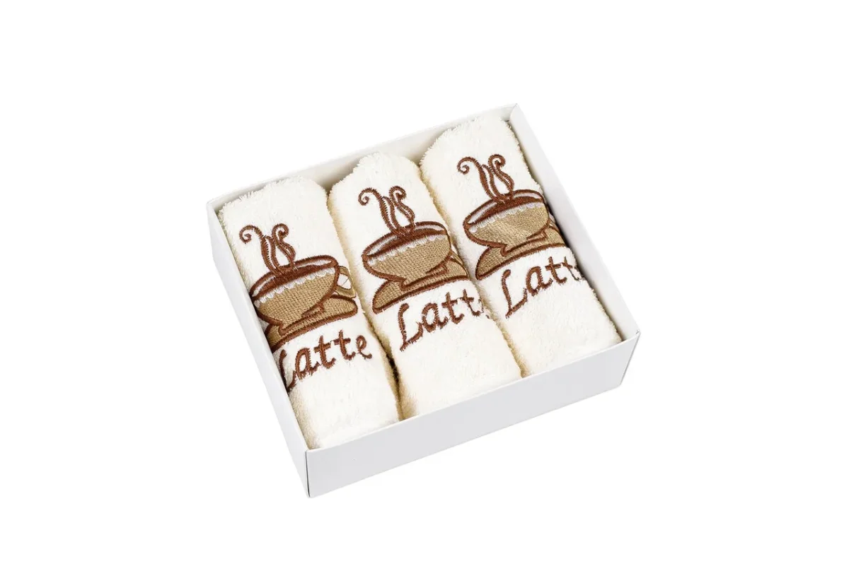 Set 3 prosoape de bucătărie Bedora Latte 30x50cm 100% bumbac