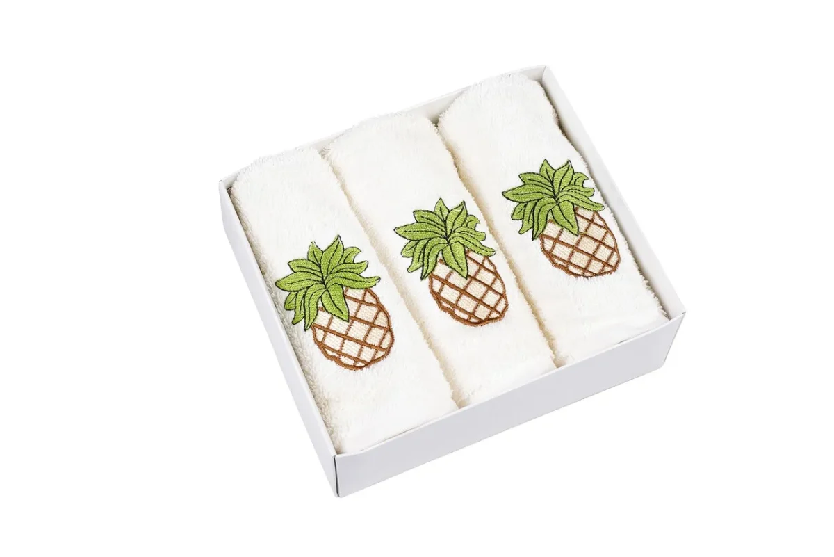 Set 3 prosoape de bucătărie Bedora Pineapple 30x50cm 100% bumbac