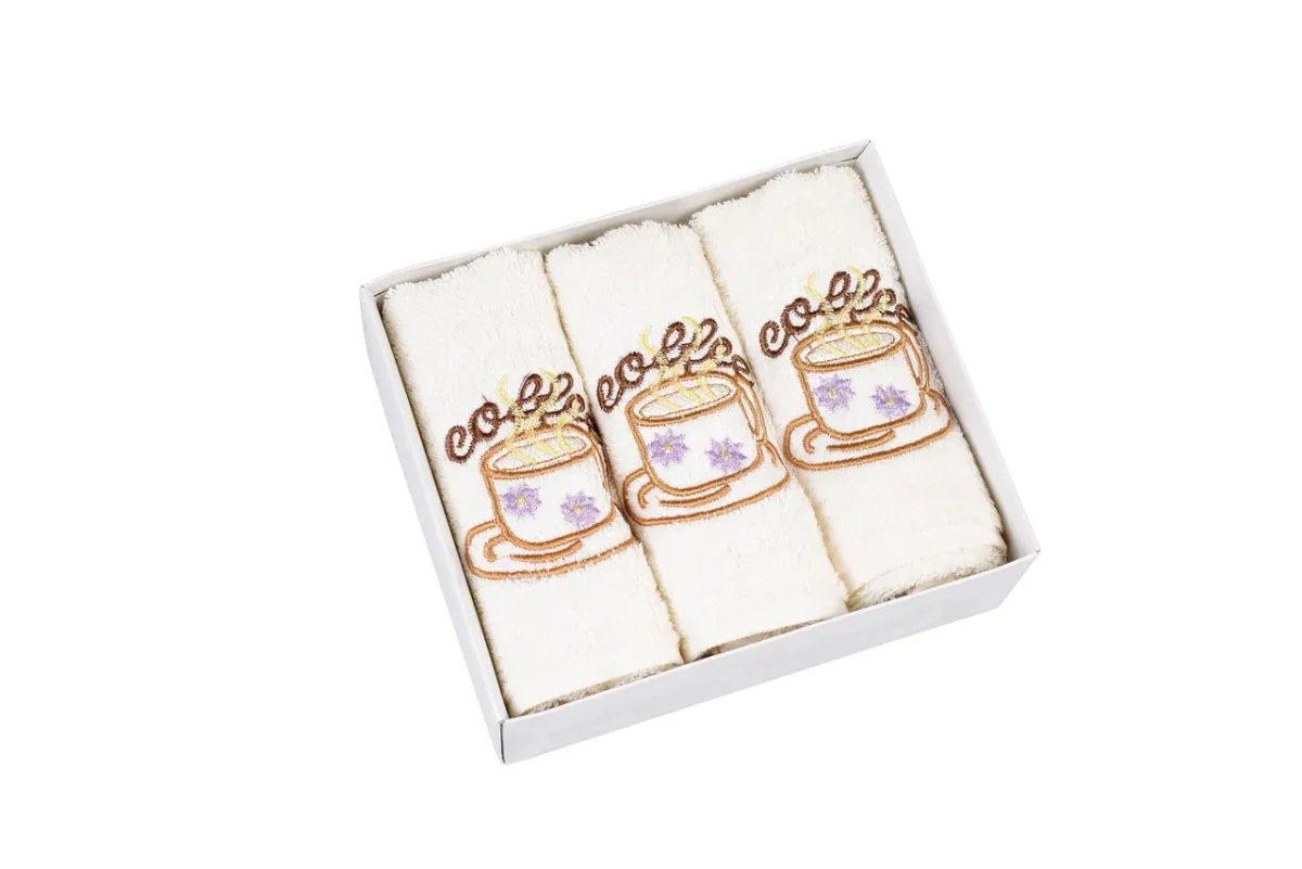 Set 3 prosoape Bedora Steaming Coffee 30x50cm 100% bumbac