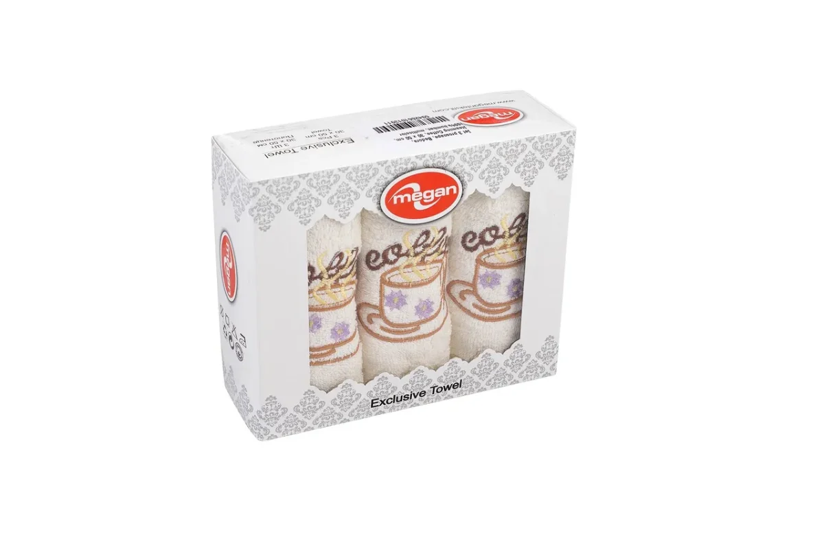 Set 3 prosoape Bedora Steaming Coffee 30x50cm 100% bumbac