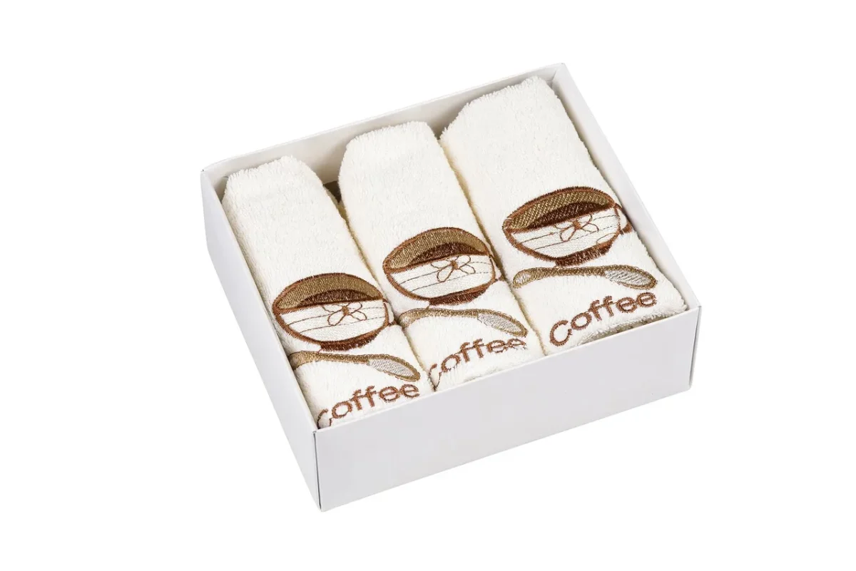 Set 3 prosoape de bucătărie Bedora Sweet Coffee 30x50cm 100% bumbac