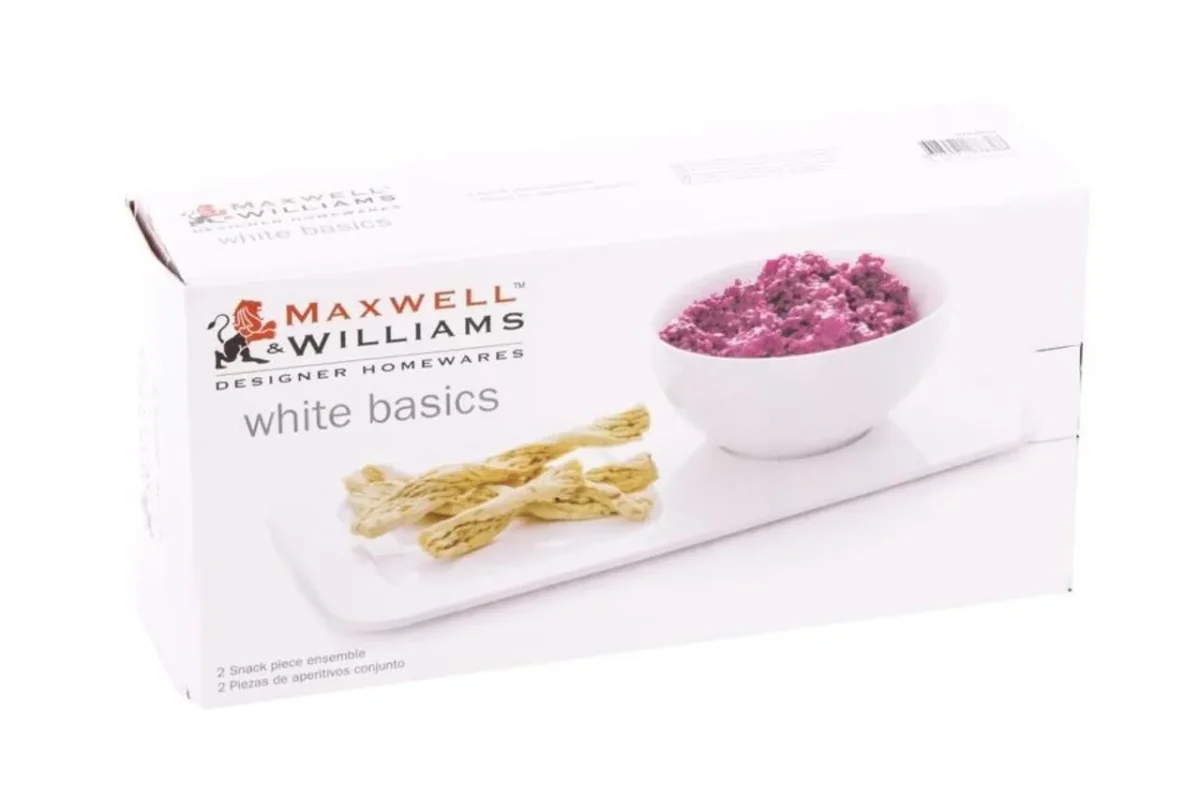 Set bol si tava pentru gustari Cashmere Bone Maxwell&Williams