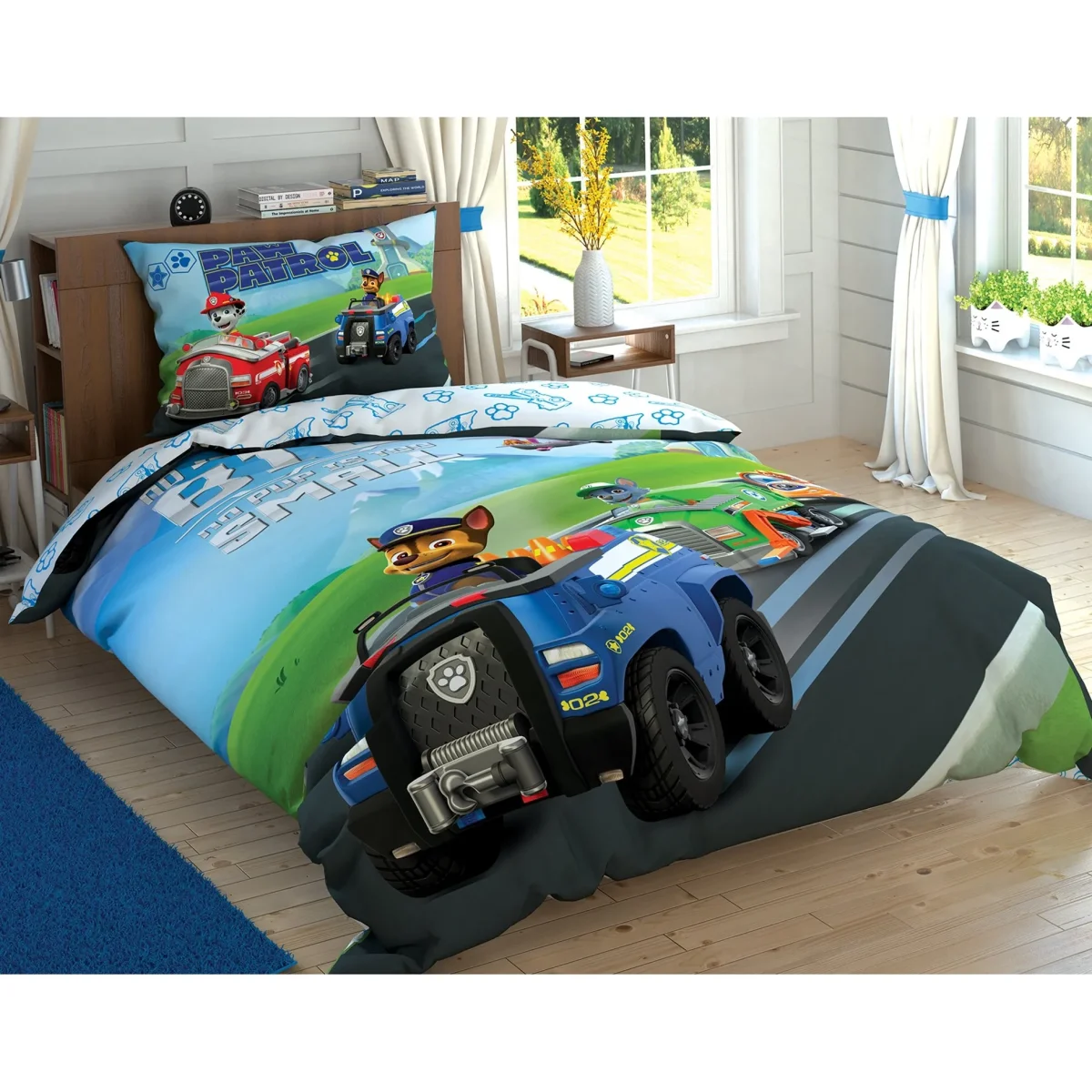 Lenjerie TAC Disney pentru copii 100% bumbac Paw Patrol Team