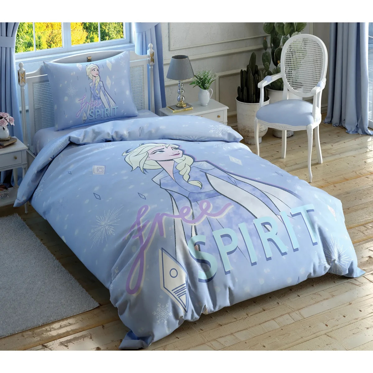 Lenjerie fosforescentă TAC Disney pentru copii 100% bumbac Frozen 2 Free Spirit