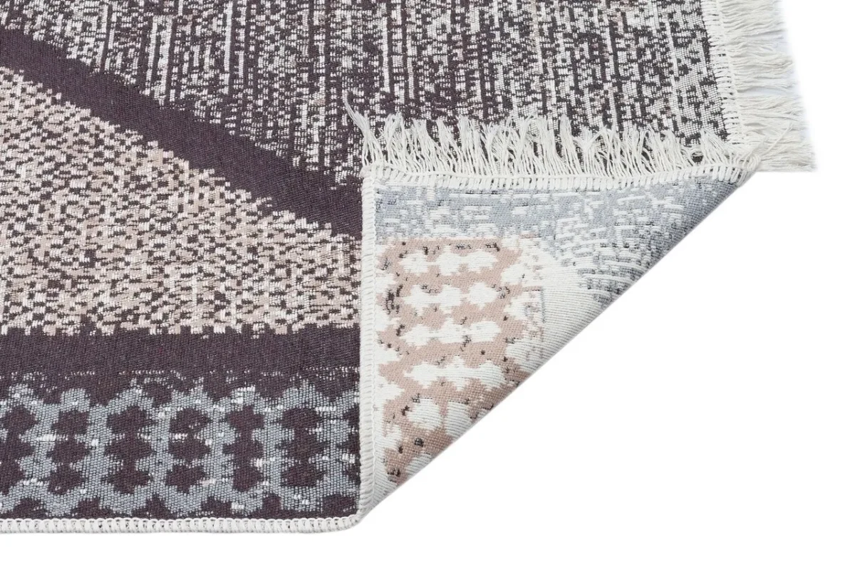 Covor Eko rezistent, AR 02 - Grey, 80x150 cm, 100% bumbac, 80 x 150 cm