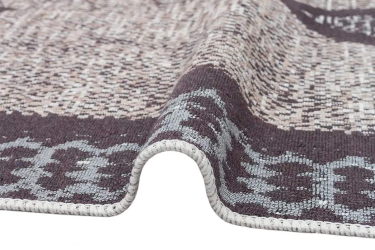 Covor Eko rezistent, AR 02 - Grey, 80x150 cm, 100% bumbac, 80 x 150 cm