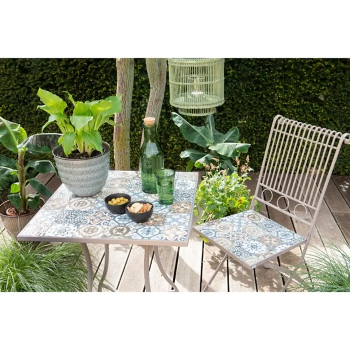 Scaun pentru gradina Toulouse Mosaic Decoris 45x38x90cm