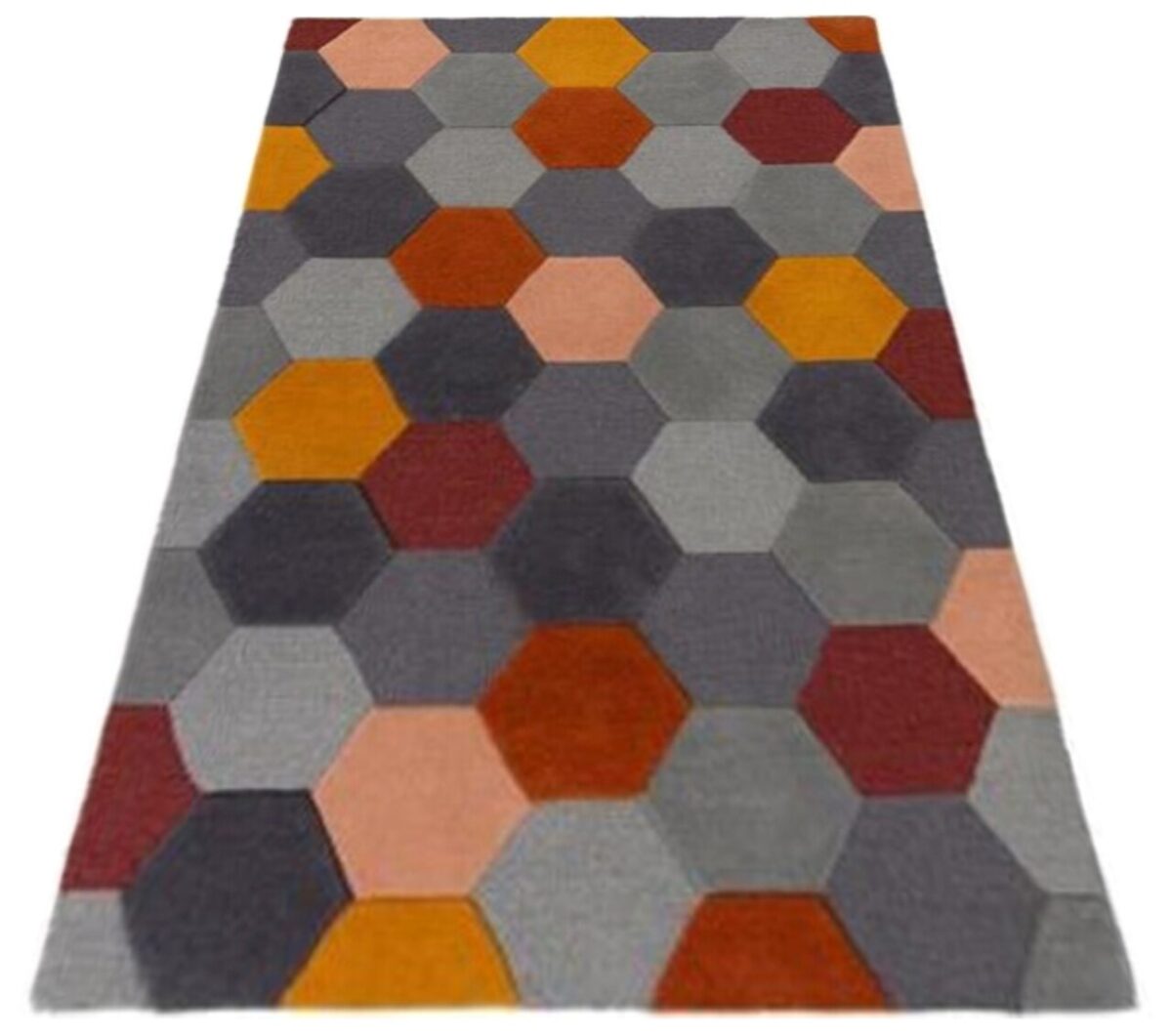 Covor Homeycomb Bedora 120x170cm 100% lana multicolor finisat manual