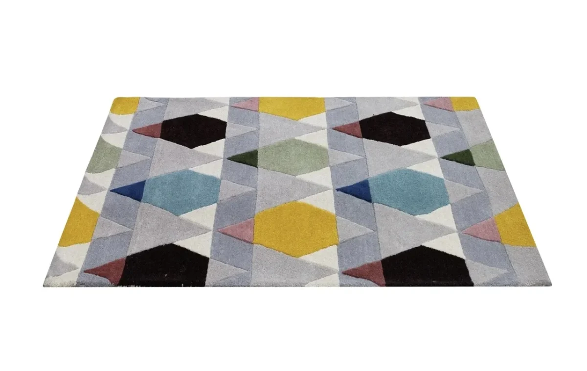 Covor Venice Bedora, 80x150 cm, 100% lana, multicolor, finisat manual