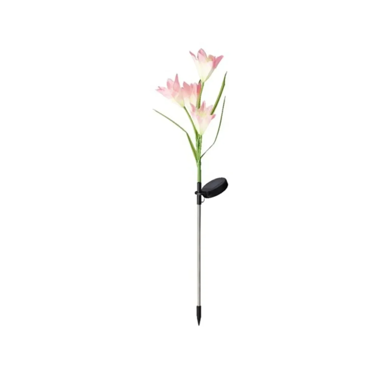 Lampa de gradina Flower Lumineo 10x65cm 4 led-uri Roz