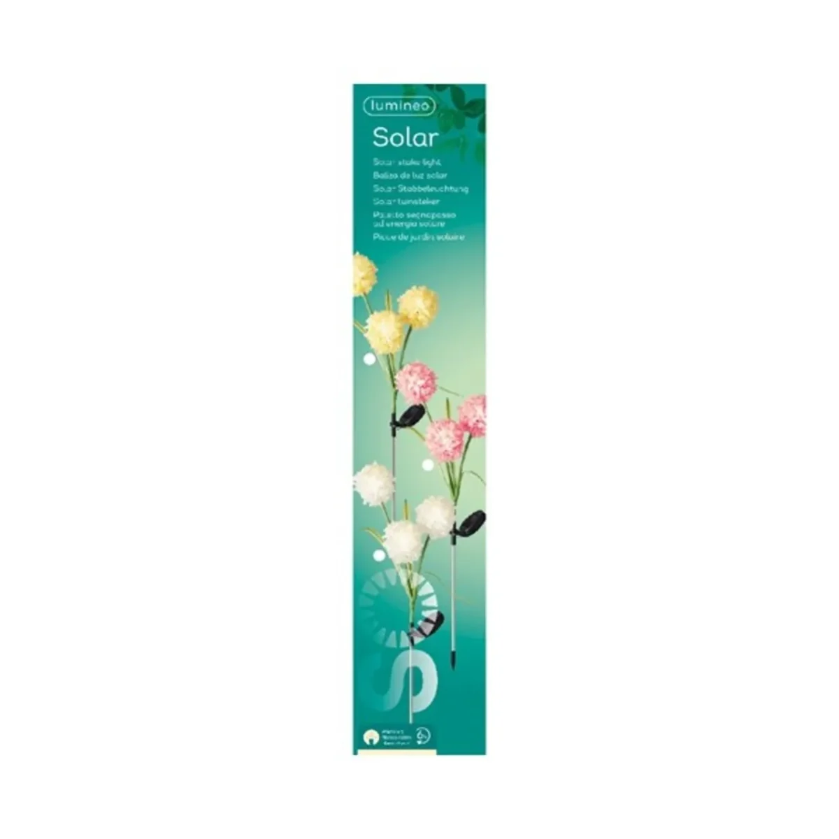 Lampa de gradina Flower Lumineo 10x70cm 3 led-uri Galben