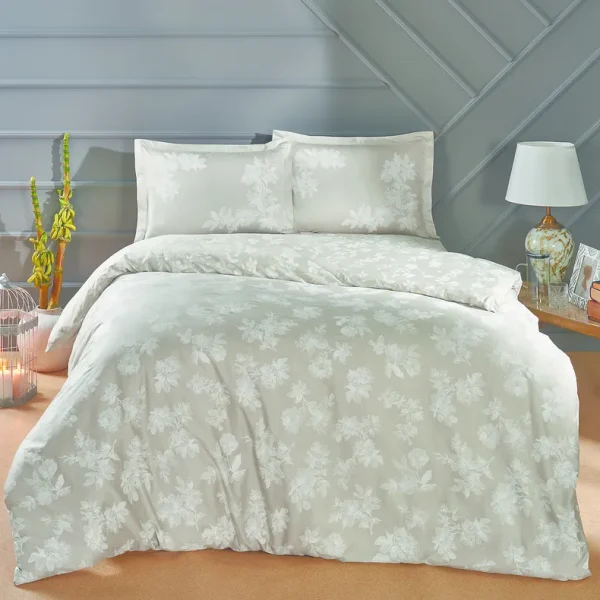 Lenjerie king size 5 piese Peggy 100% bumbac satinat TAC Mako