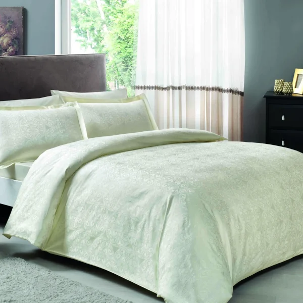 Lenjerie TAC King Size Jacquard Nodus Crem