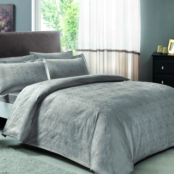 Lenjerie TAC King Size Jacquard Nodus Antracit