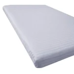 Cearceaf pat cu elastic 90x200x30cm 100% bumbac Damasc Alb