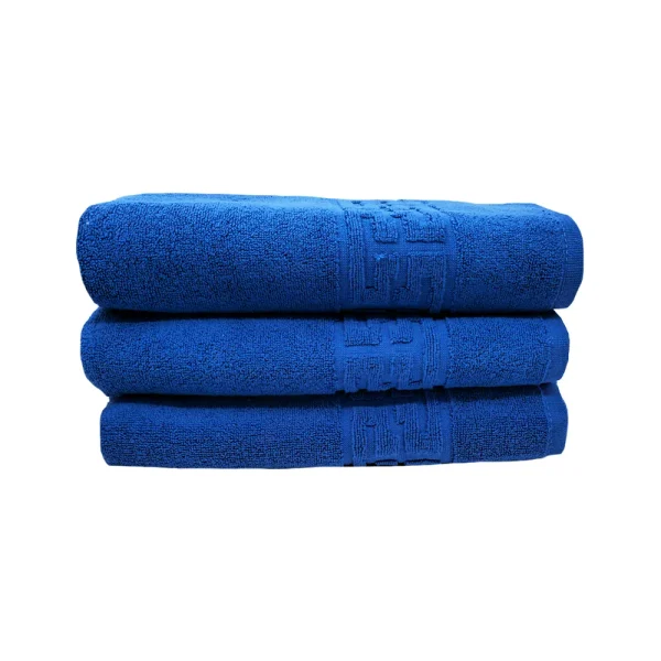 Set 3 Prosoape 70×130 cm Bumbac 500 gr/mp Greek Border Royal Blue