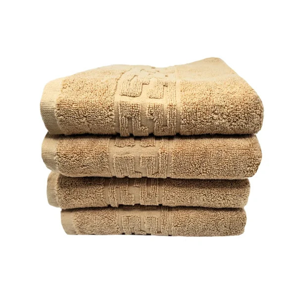 Set 4 Prosoape 50x90 cm Bumbac 500 gr/mp Greek Border Cappuccino