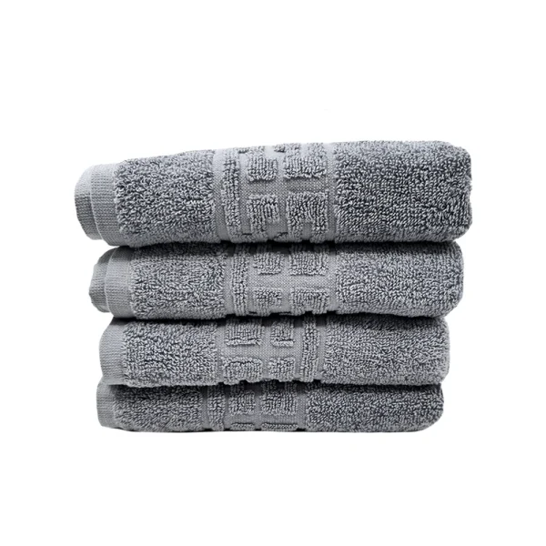 Set 4 Prosoape 50x90 cm Bumbac 500 gr/mp Greek Border Grey