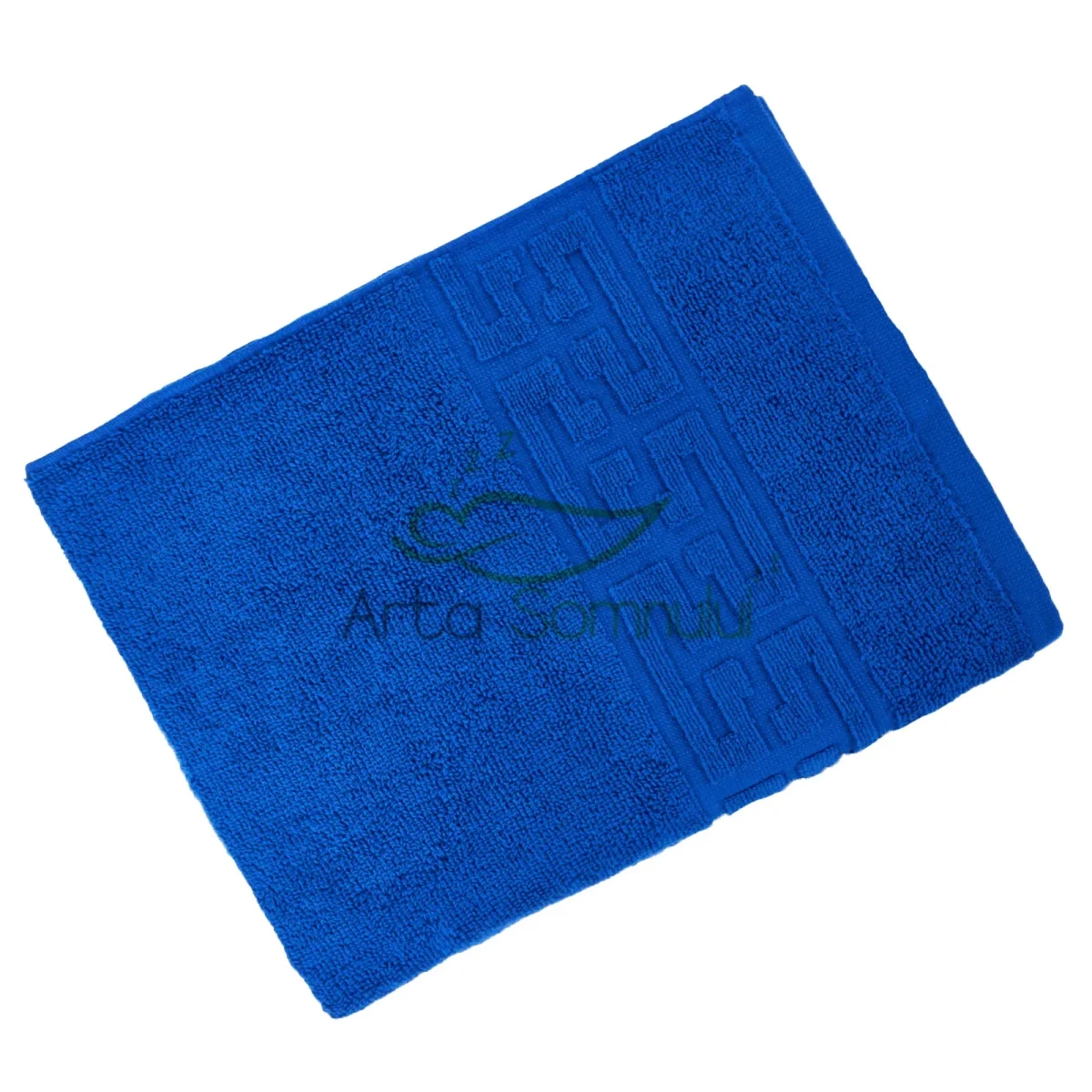 Prosop Bumbac Greek Border Royal Blue 50×90cm