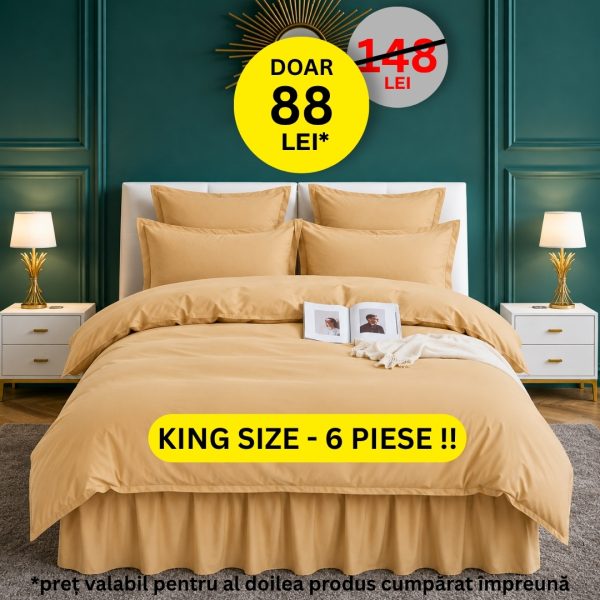 Lenjerie de pat Finet gros 6 piese cu volane JLFVC