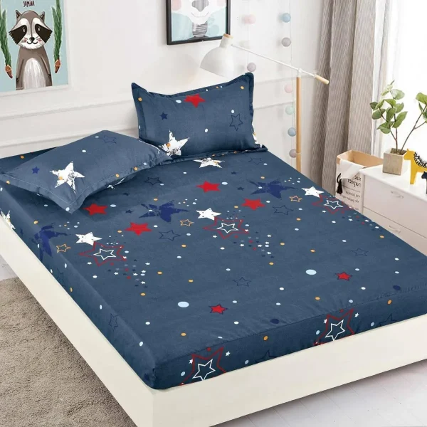Husa de pat cu elastic 180×200 Finet + 2 fete perna JHPE180E57