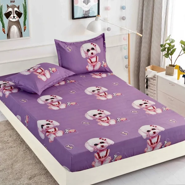 Husa de pat cu elastic 180×200 Finet + 2 fete perna JHPE180E62