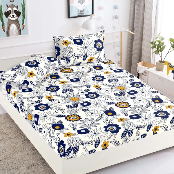 Husa de pat cu elastic 180x200 Finet + 2 fete perna JHPE180E03