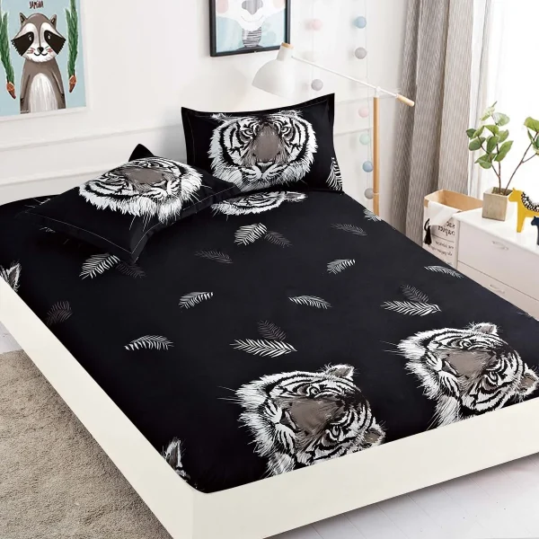Husa de pat cu elastic 180x200 Finet + 2 fete perna JHPE180E08