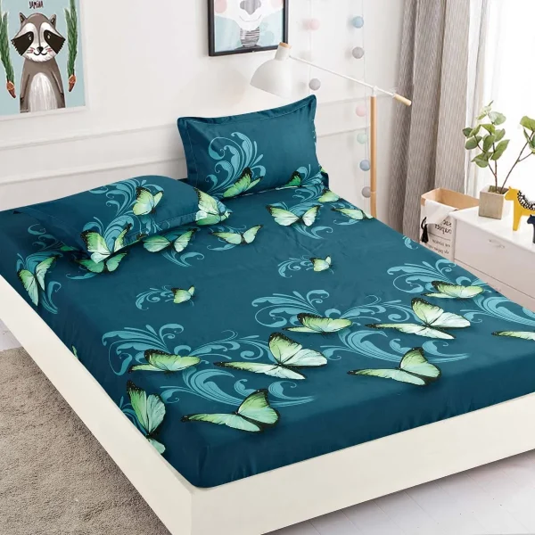 Husa de pat cu elastic 180x200 Finet + 2 fete perna JHPE180E11