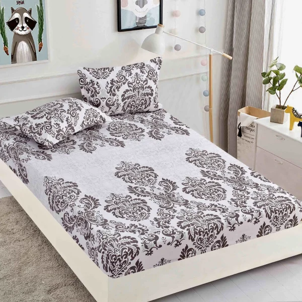 Husa de pat cu elastic 180x200 Finet + 2 fete perna JHPE180E29