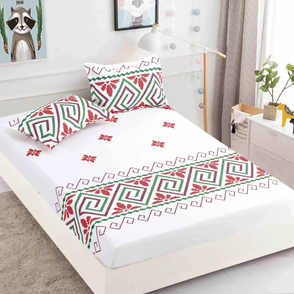 Husa de pat cu elastic 180x200 Finet + 2 fete perna JHPE180E30