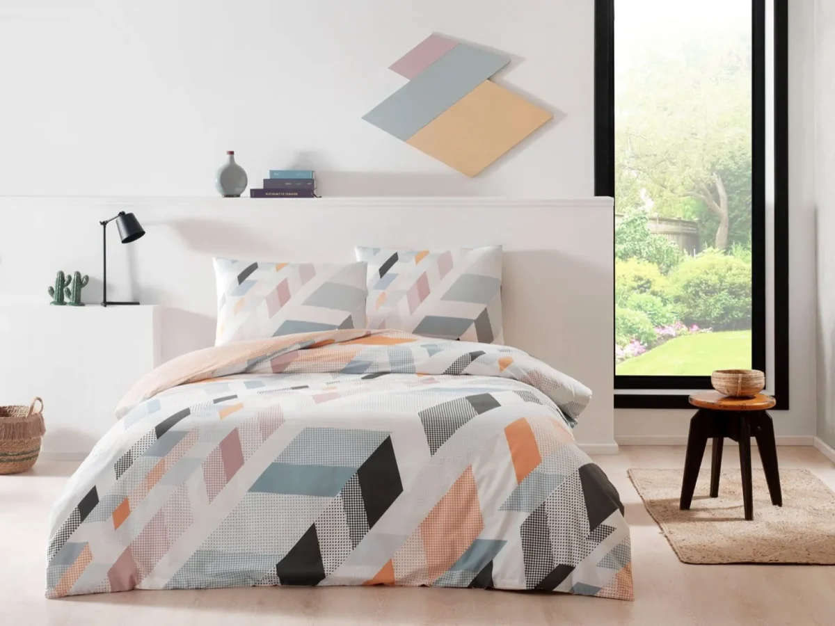 Lenjerie cu elastic 160x200cm Denver 100% bumbac ranforce TAC