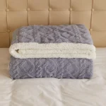 Patura Cocolino cu blanita 200x230cm Tricotaj JPCT-Gri