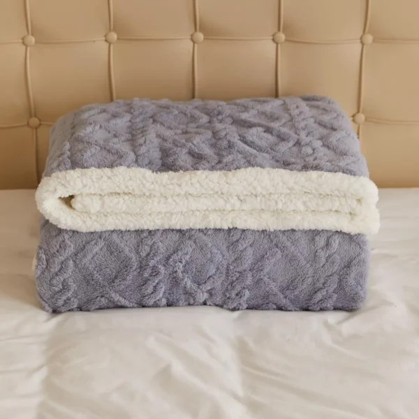 Patura Cocolino cu blanita 200x230cm Tricotaj JPCT-Gri