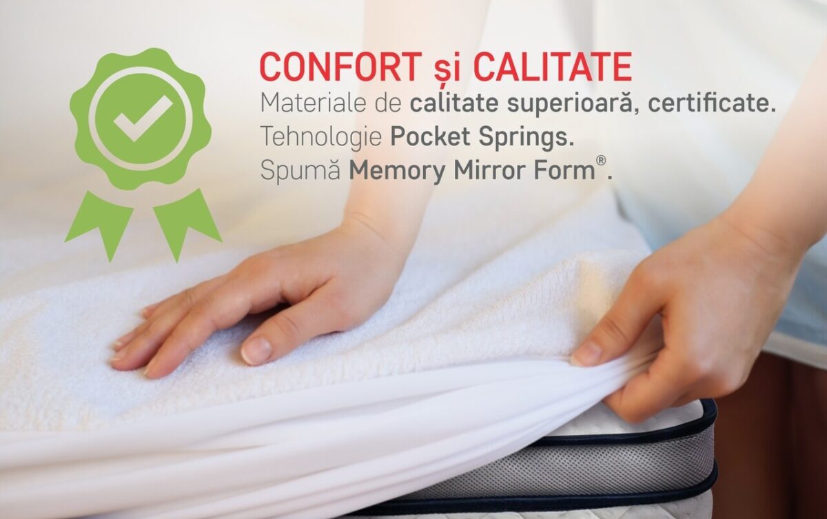 Saltea Endurance 140x200 cm Pocket Memory 7 Zone de Confort H 30cm