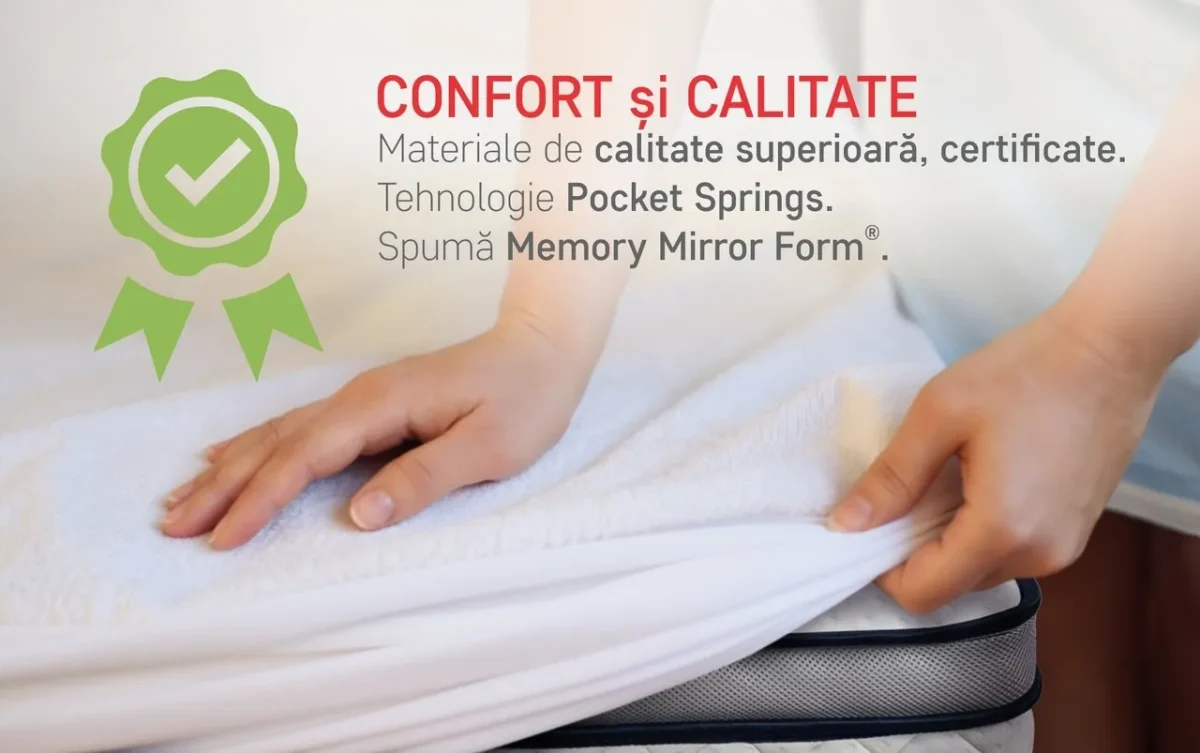 Saltea Endurance 140x200 cm Pocket Memory 7 Zone de Confort H 30cm