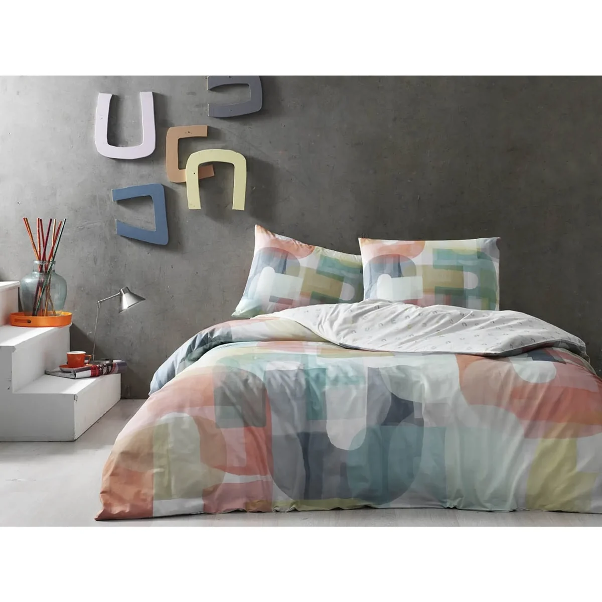 Lenjerie cu elastic 160x200cm TAC 100% bumbac ranforce Oliver