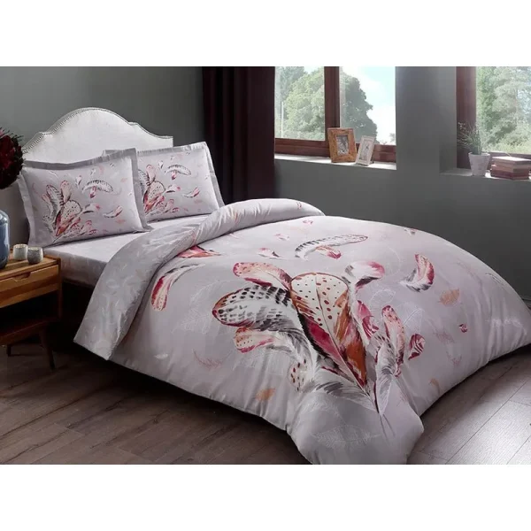 Lenjerie king size Ratna Gri 100% bumbac satinat TAC Mako