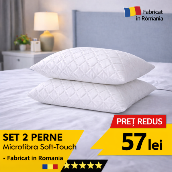 Set 2 Perne matlasate Hypo-Alergice 50x70cm