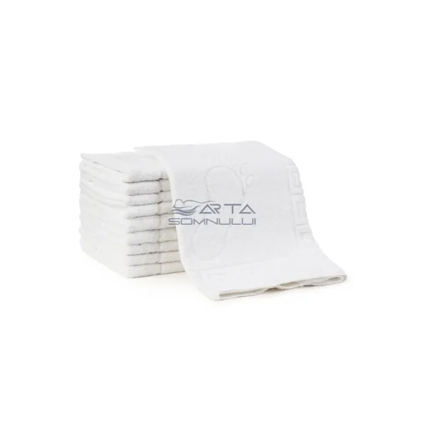 Set 60 Covorase baie 50x70cm bumbac pakistanez 800 gr/mp Greek Border