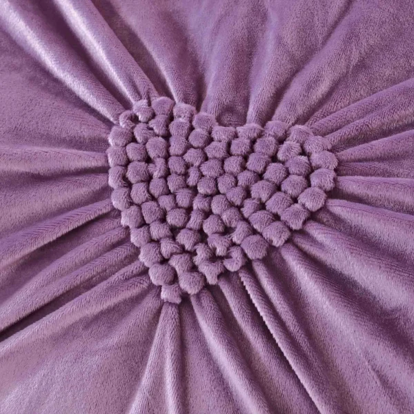 Lenjerie dublă din catifea cu broderie Deluxe Mov JLCD-Mov