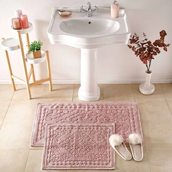 Set 2 Covorase de Baie TAC Orient Pudra - Amenajare baie mică stil modern
