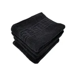 Set 4 Prosoape 50×90cm 500 gr/mp 100% Bumbac Greek Border Negru