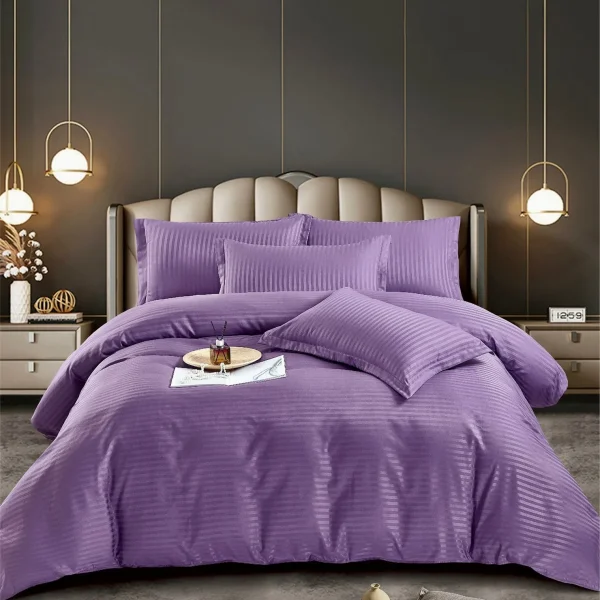 Lenjerie king size cu elastic Damasc Finet 6 piese Mov