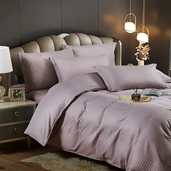 Lenjerie king size cu elastic Damasc Finet 6 piese Empress