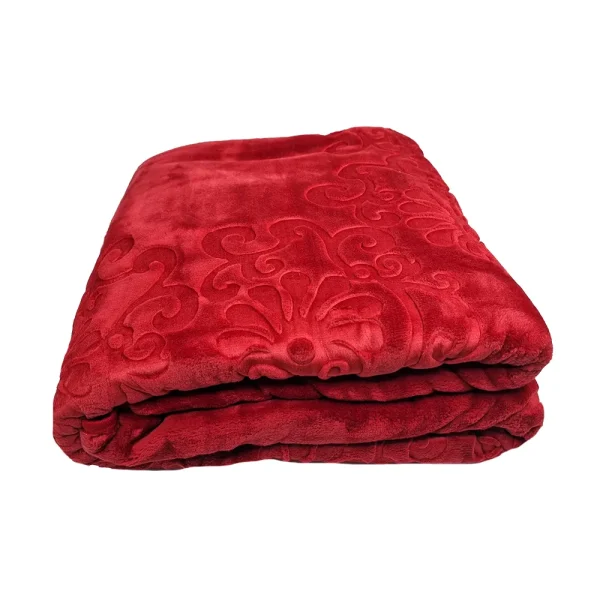 Patura embosata luxury 220x240cm Sarar Battaniye 4kg PEL4-Burgundy